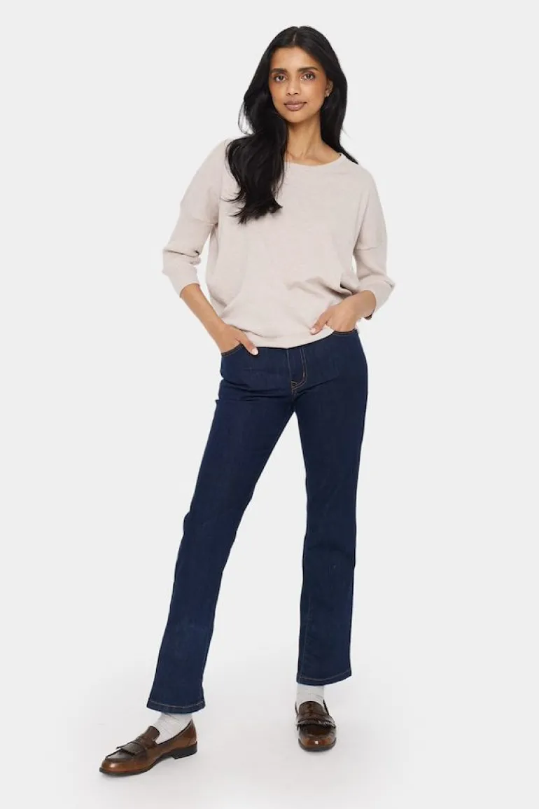 Mila R-Neck Pullover - Gray Morn Melange