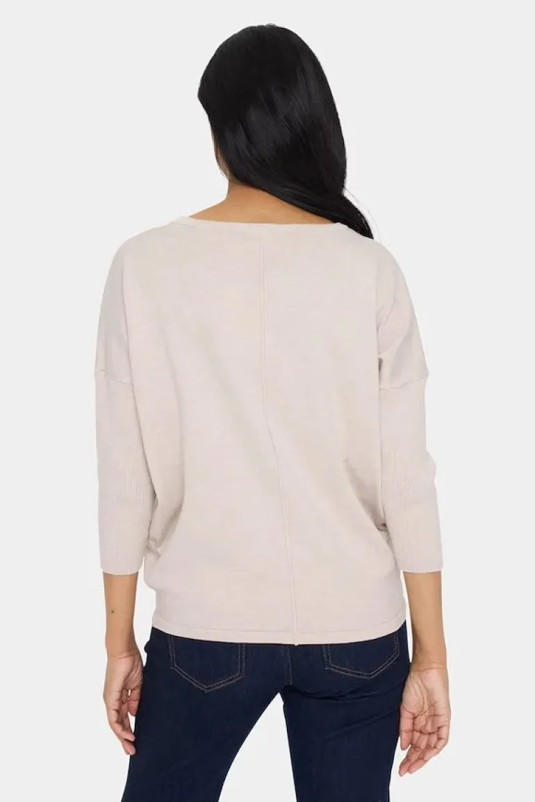 Mila R-Neck Pullover - Gray Morn Melange