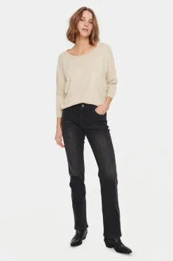 Mila R-Neck Pullover - Jojoba Melange