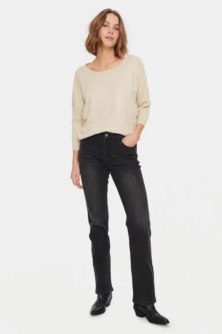 Mila R-Neck Pullover - Jojoba Melange