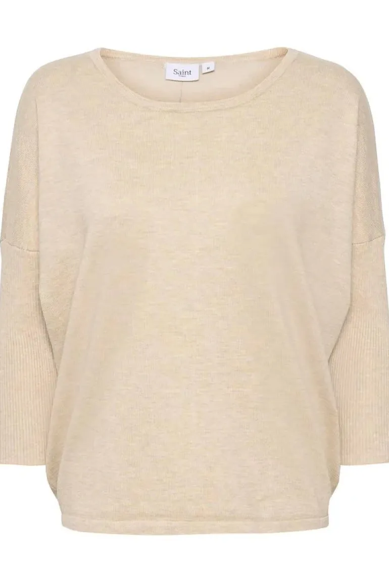 Mila R-Neck Pullover - Jojoba Melange
