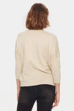 Mila R-Neck Pullover - Jojoba Melange