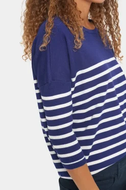 Mila R-Neck Pullover - Midnight Sail