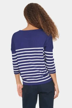 Mila R-Neck Pullover - Midnight Sail