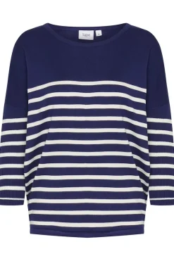 Mila R-Neck Pullover - Midnight Sail