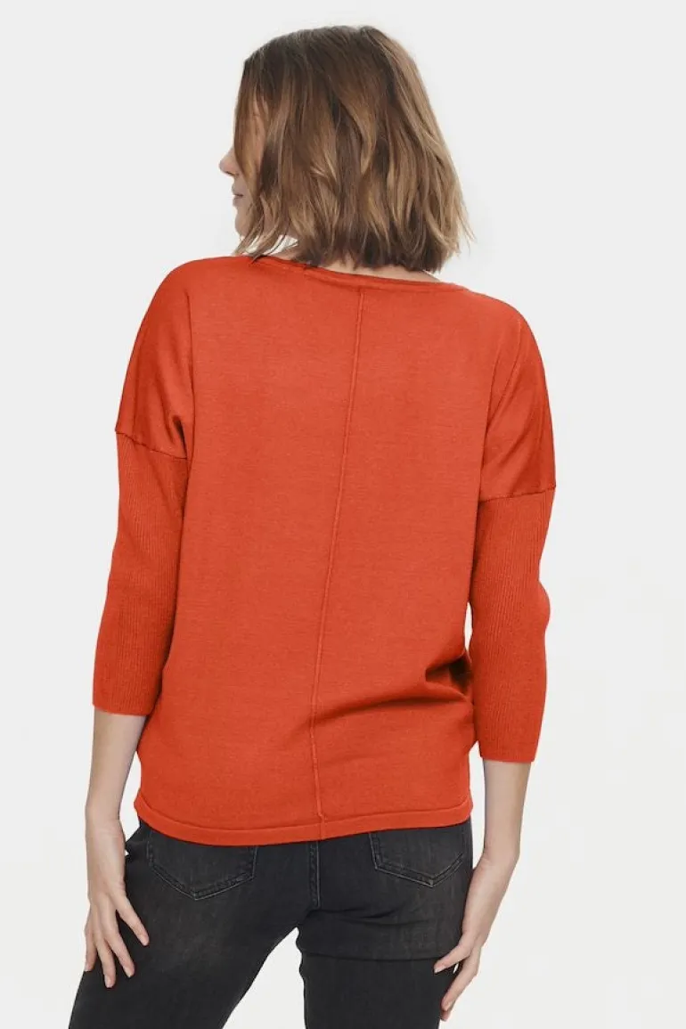 Mila R-Neck Pullover - Tigerlily