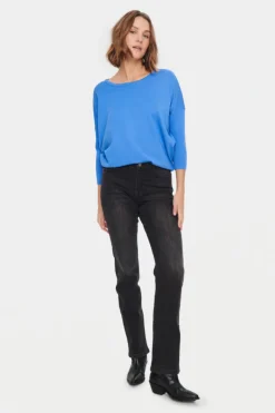 Mila R-Neck Pullover - Ultramarine