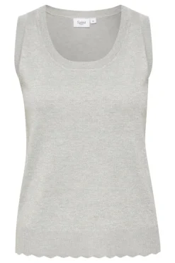 Mila Shimmer Tank Top - Silver