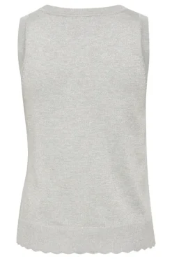 Mila Shimmer Tank Top - Silver