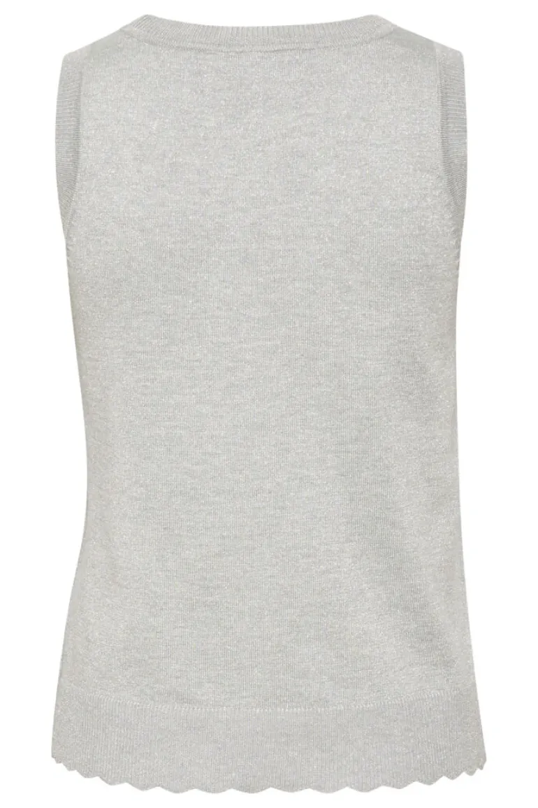 Mila Shimmer Tank Top - Silver
