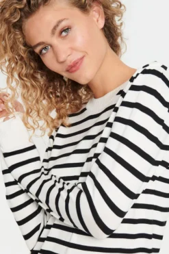 Mila Striped Pullover - Ice