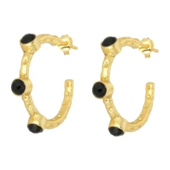 Mini Cruise Earrings - Black Onyx