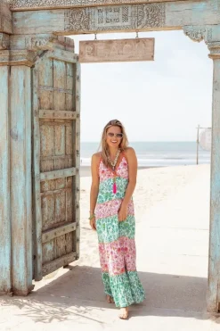 Mixed Print Strappy Dress - Multi