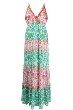 Mixed Print Strappy Dress - Multi