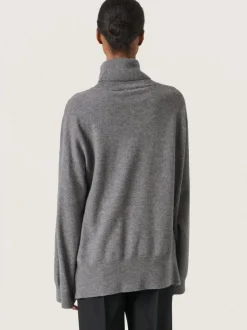 Molina High Neck Pullover LS - Grey Melange