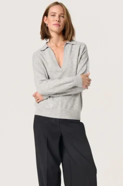 Molina Polo Pullover - Porpoise Melange