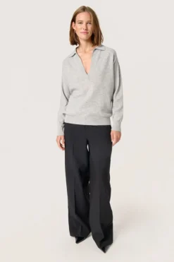 Molina Polo Pullover - Porpoise Melange