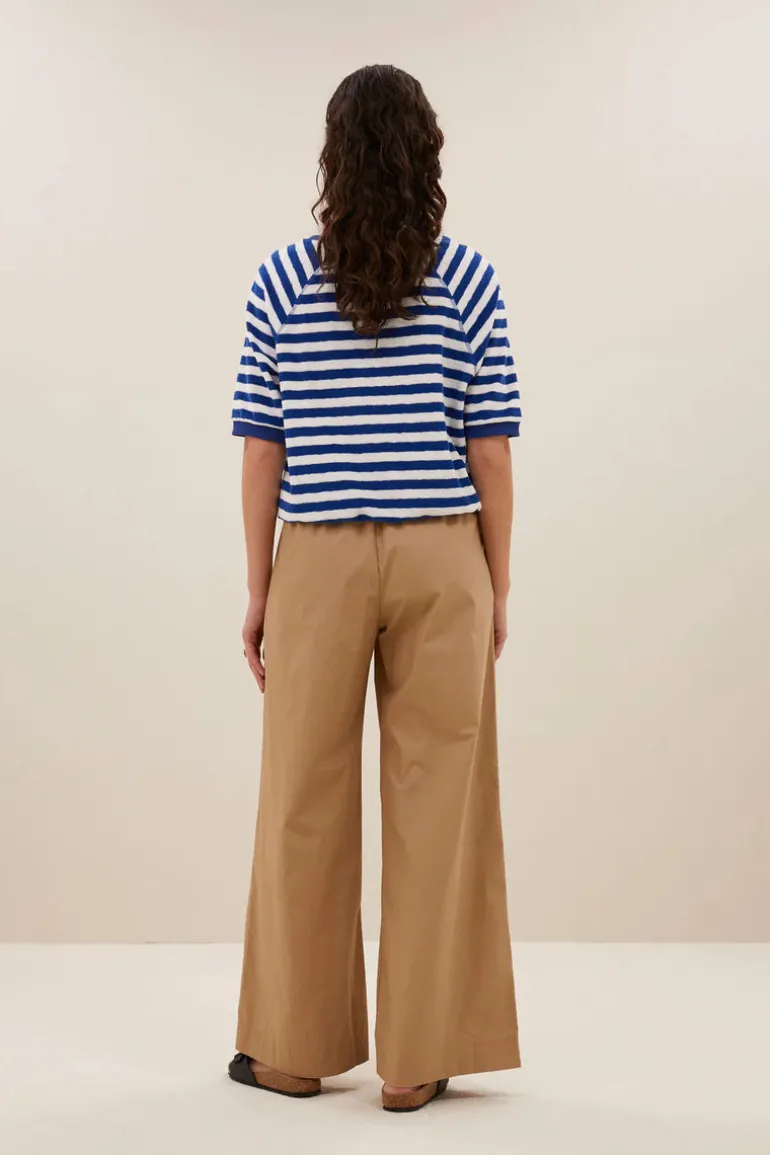 Neva Slub Stripe Top - Kingsblue Slub Stripe