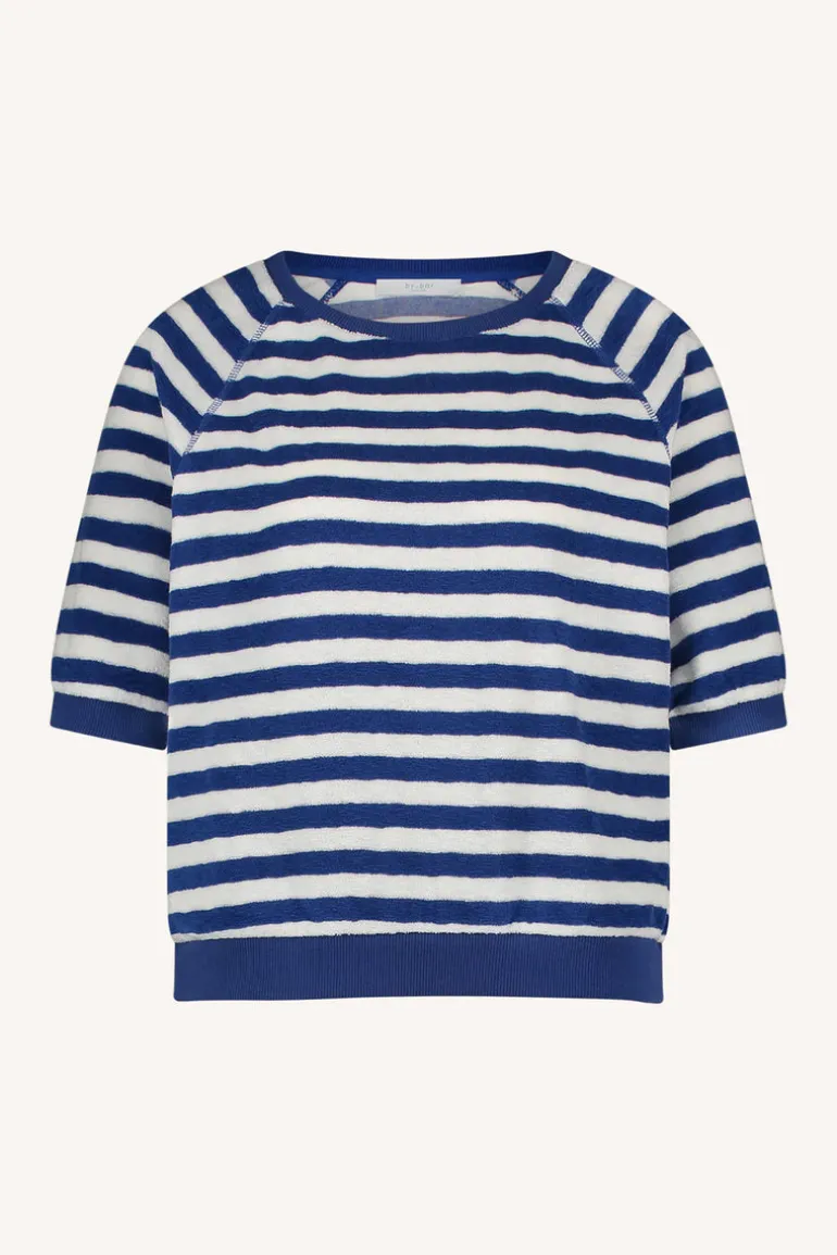 Neva Slub Stripe Top - Kingsblue Slub Stripe