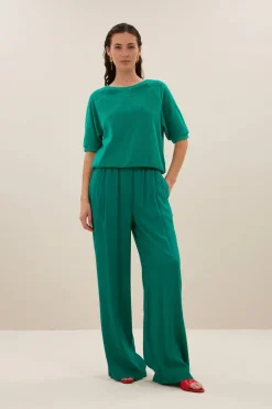 Neva Slub Top - Green Lake