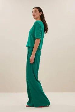 Neva Slub Top - Green Lake
