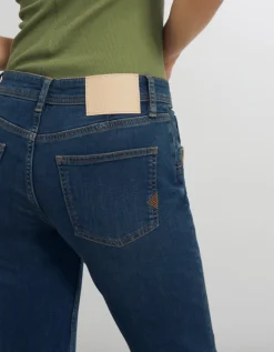 Nina Slim Boyfit Jeans - Mid Blue