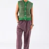 Nynne Knit Vest SL - Green