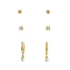 Pearl Drop Hoop & Starburst Stud