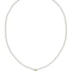 Pearl Signet Necklace Multi Gold