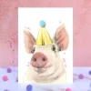 Pig Pompom Card