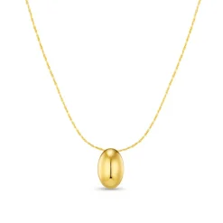 Polished Drop Chain Necklace - Gold