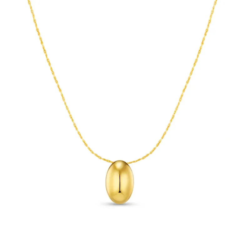 Polished Drop Chain Necklace - Gold