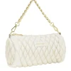 Quilt Detail Cylinder Cross Body - White