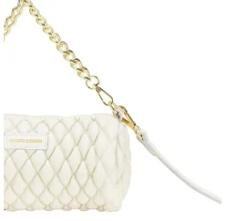 Quilt Detail Cylinder Cross Body - White