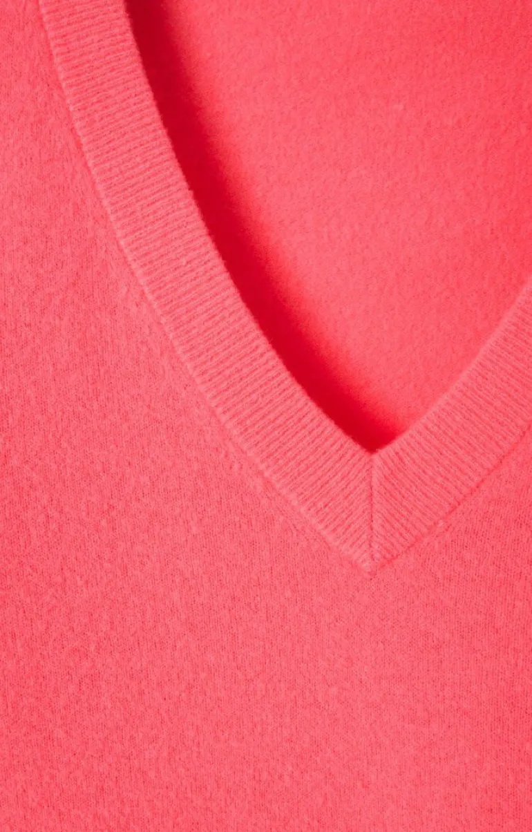 Raxow V-Neck Jumper - Hortensia Fluo