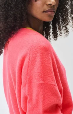 Raxow V-Neck Jumper - Hortensia Fluo