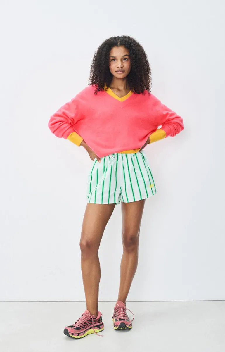 Raxow V-Neck Jumper - Hortensia Fluo