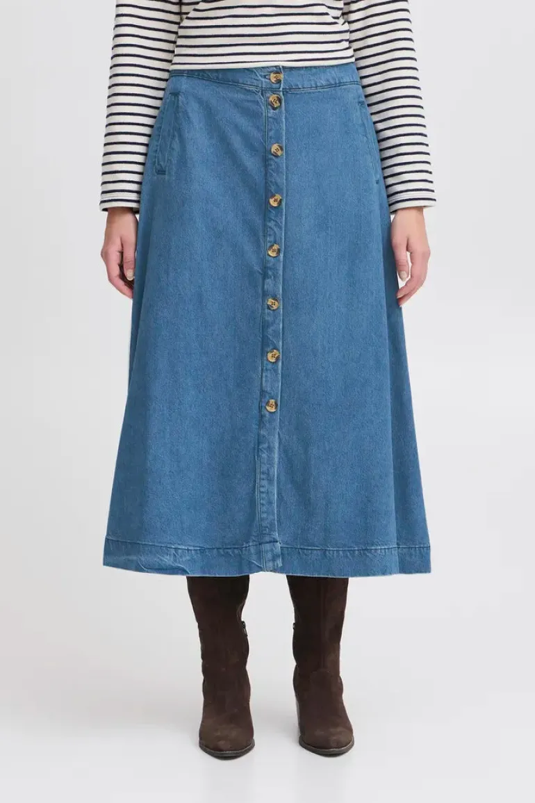 Risle Skirt - Mid Blue