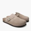 Riva Velour Sandal - Taupe