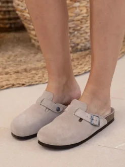 Riva Velour Sandal - Taupe