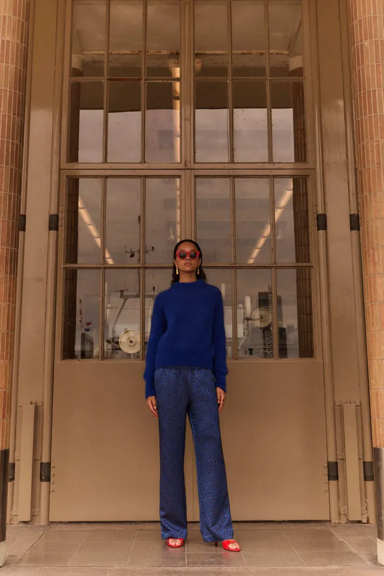 Robyn Pant - Blue Cheetah Print