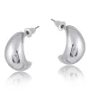 Rose Petal Earrings - Silver