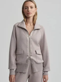Roxbury Zip Through - Taupe Marl