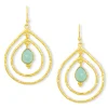 Saskia Earrings Aqua Chalcedony