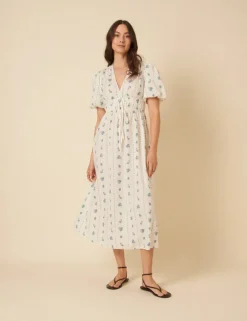 Scottie Midi Dress - Vintge White