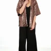 Sequin Kimono Jacket - Bronze