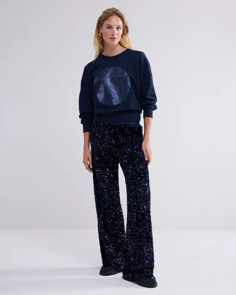 Sequin Pants - Midnight Blue