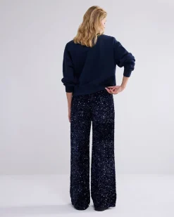 Sequin Pants - Midnight Blue