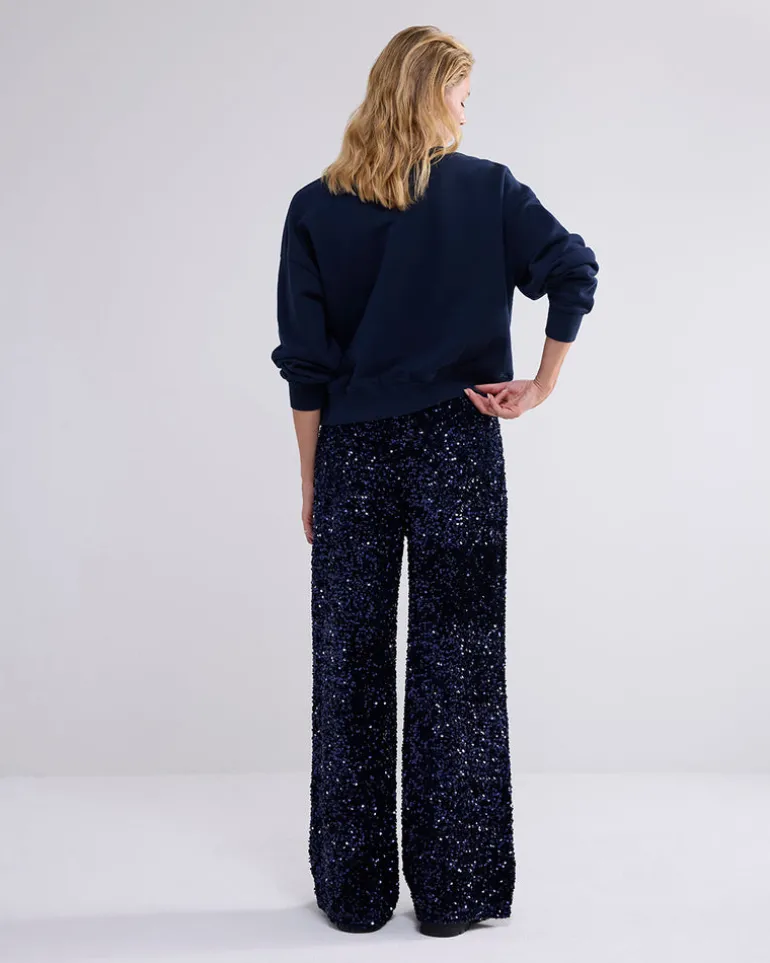 Sequin Pants - Midnight Blue
