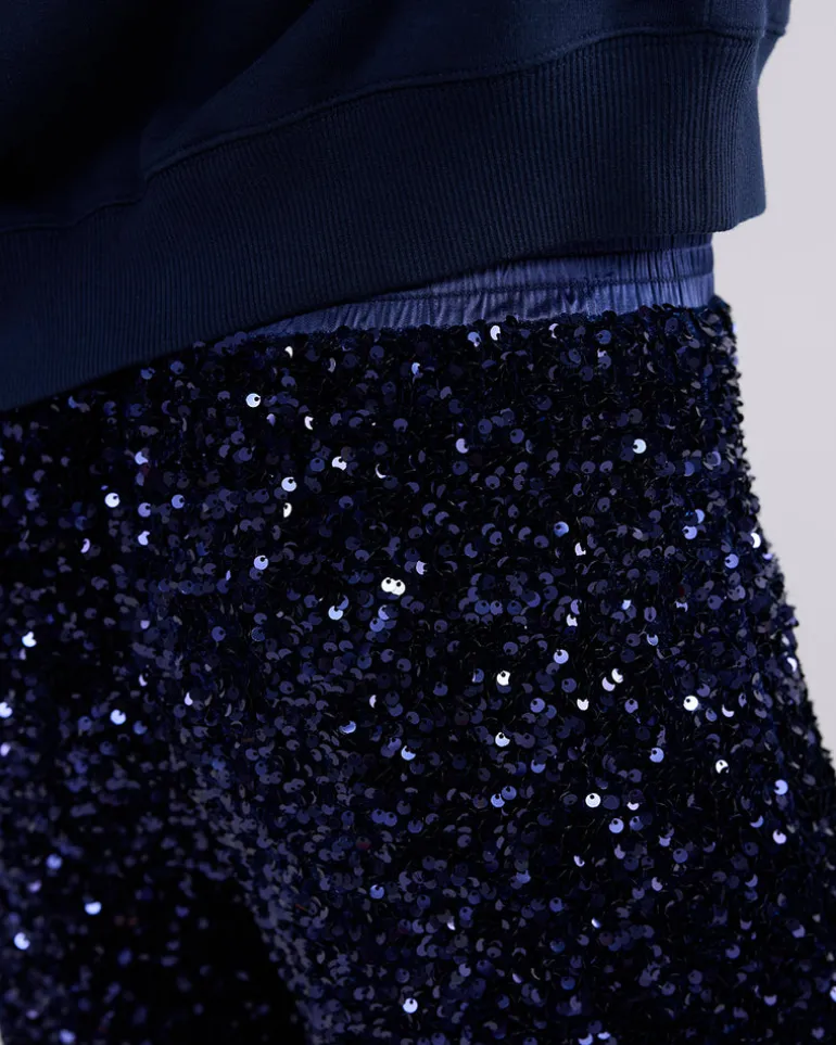 Sequin Pants - Midnight Blue